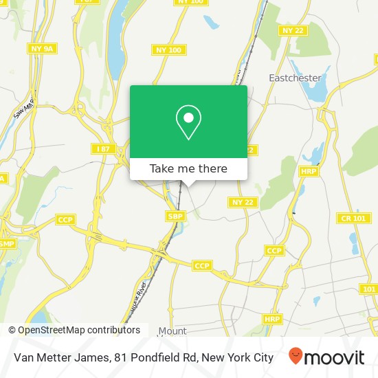 Mapa de Van Metter James, 81 Pondfield Rd