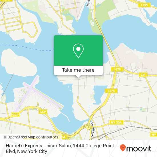 Harriet's Express Unisex Salon, 1444 College Point Blvd map