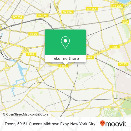 Mapa de Exxon, 59-51 Queens Midtown Expy