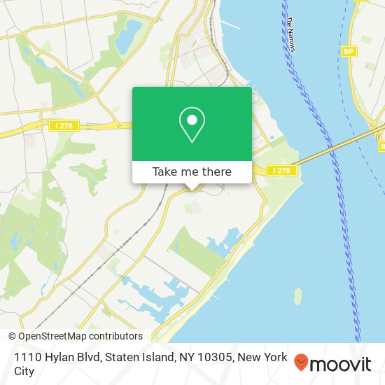 Mapa de 1110 Hylan Blvd, Staten Island, NY 10305