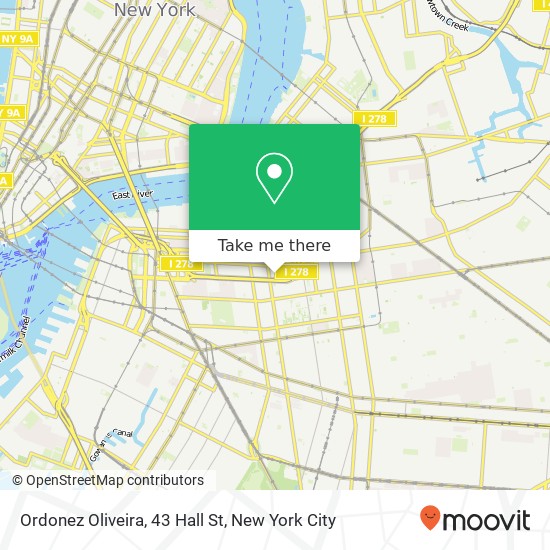 Mapa de Ordonez Oliveira, 43 Hall St
