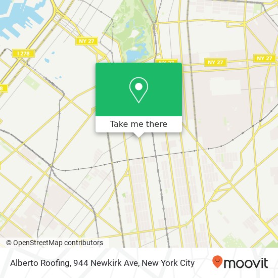 Mapa de Alberto Roofing, 944 Newkirk Ave