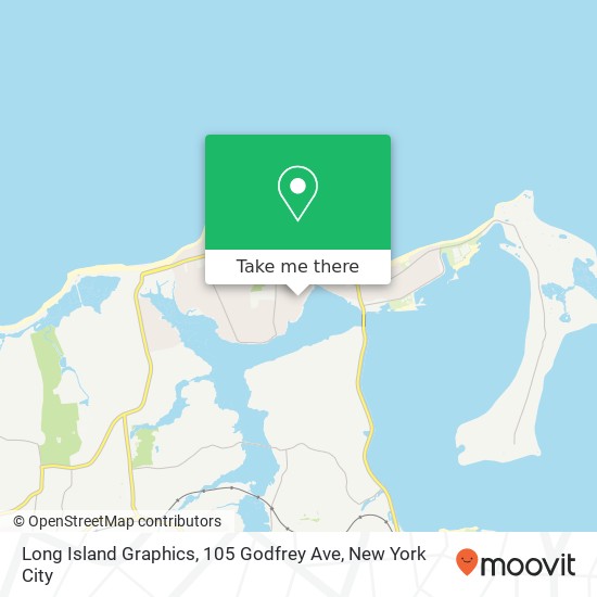 Mapa de Long Island Graphics, 105 Godfrey Ave