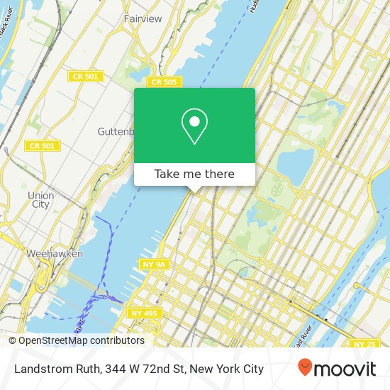 Landstrom Ruth, 344 W 72nd St map