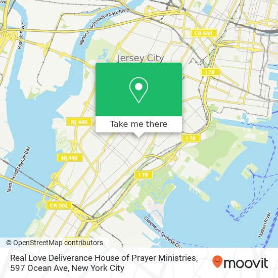 Real Love Deliverance House of Prayer Ministries, 597 Ocean Ave map