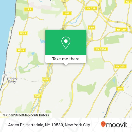 Mapa de 1 Arden Dr, Hartsdale, NY 10530
