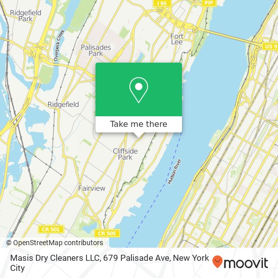 Mapa de Masis Dry Cleaners LLC, 679 Palisade Ave