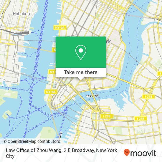 Mapa de Law Office of Zhou Wang, 2 E Broadway