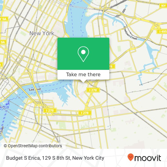 Budget S Erica, 129 S 8th St map