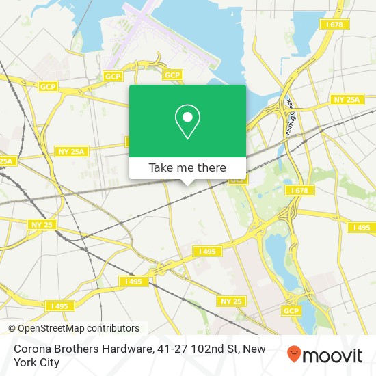 Mapa de Corona Brothers Hardware, 41-27 102nd St