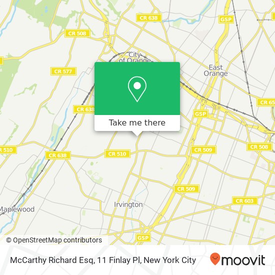 Mapa de McCarthy Richard Esq, 11 Finlay Pl