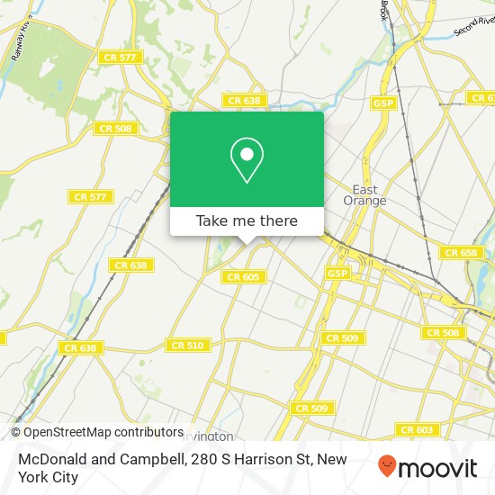 Mapa de McDonald and Campbell, 280 S Harrison St