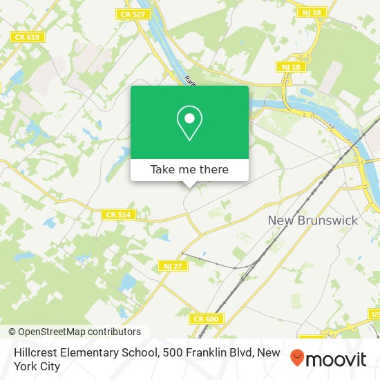 Hillcrest Elementary School, 500 Franklin Blvd map