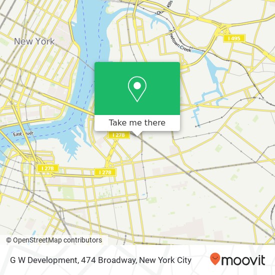Mapa de G W Development, 474 Broadway