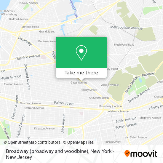 Mapa de Broadway (broadway and woodbine)