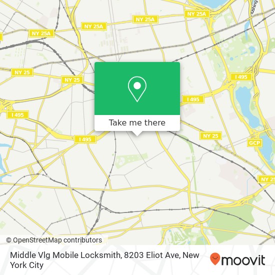 Mapa de Middle Vlg Mobile Locksmith, 8203 Eliot Ave