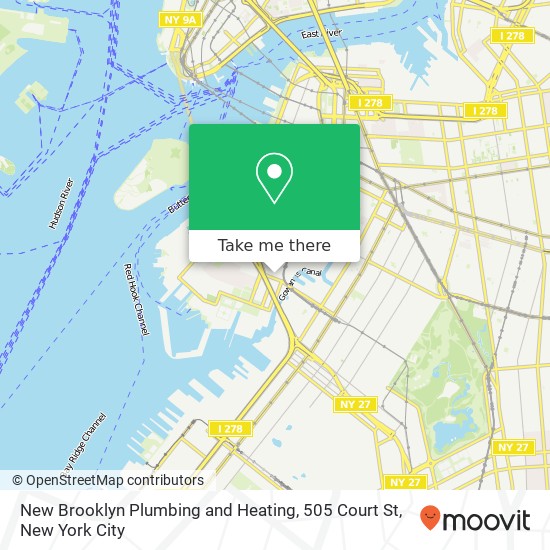 Mapa de New Brooklyn Plumbing and Heating, 505 Court St