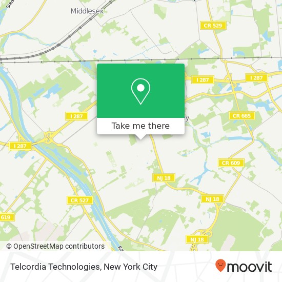 Mapa de Telcordia Technologies, 444 Hoes Ln