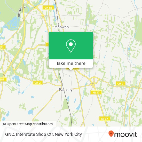 Mapa de GNC, Interstate Shop Ctr