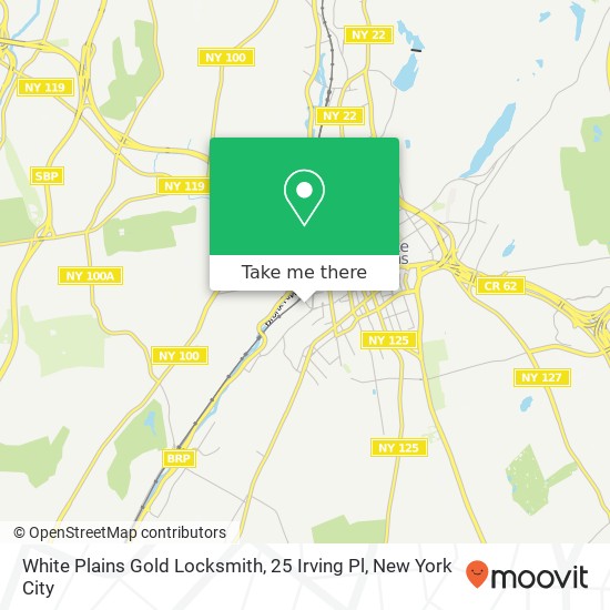 White Plains Gold Locksmith, 25 Irving Pl map