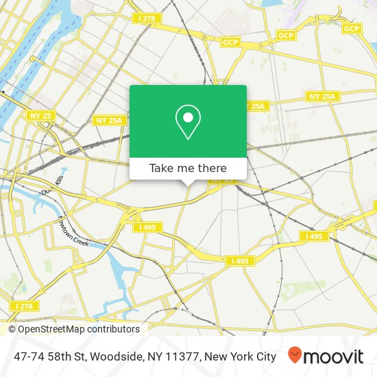 Mapa de 47-74 58th St, Woodside, NY 11377