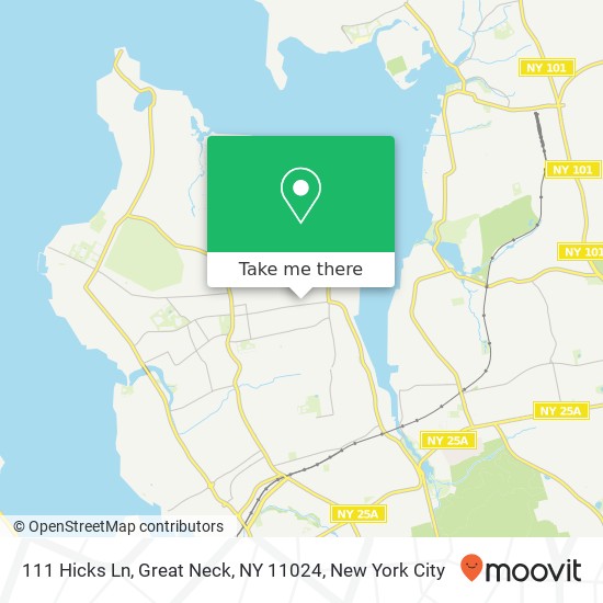 111 Hicks Ln, Great Neck, NY 11024 map