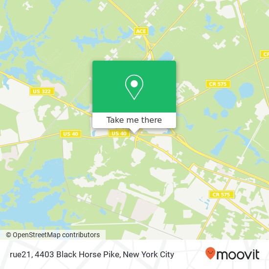 Mapa de rue21, 4403 Black Horse Pike