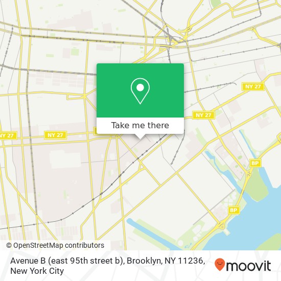 Avenue B (east 95th street b), Brooklyn, NY 11236 map