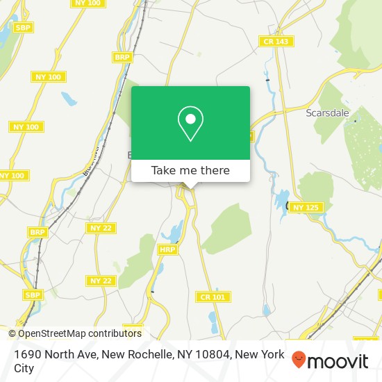 Mapa de 1690 North Ave, New Rochelle, NY 10804