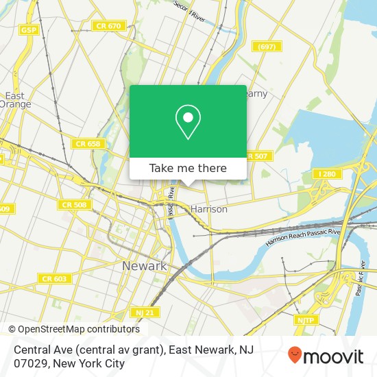 Central Ave (central av grant), East Newark, NJ 07029 map