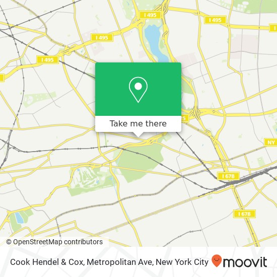 Mapa de Cook Hendel & Cox, Metropolitan Ave