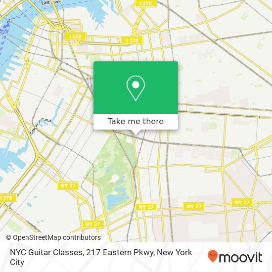NYC Guitar Classes, 217 Eastern Pkwy map