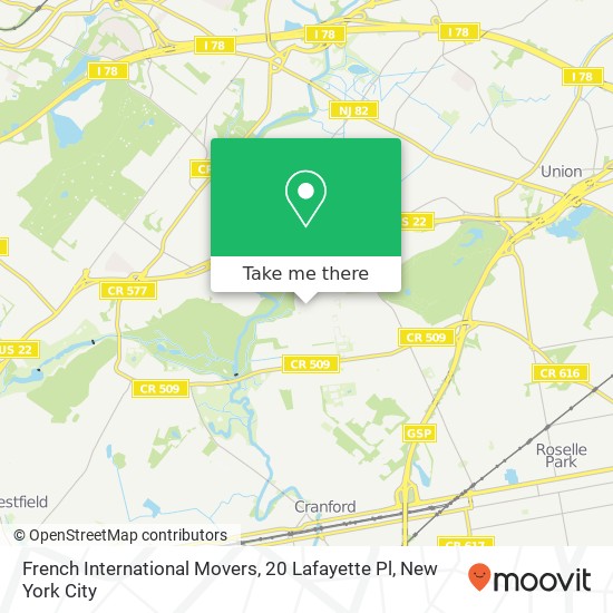 Mapa de French International Movers, 20 Lafayette Pl