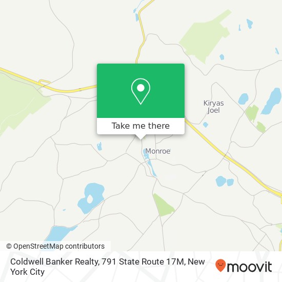 Mapa de Coldwell Banker Realty, 791 State Route 17M