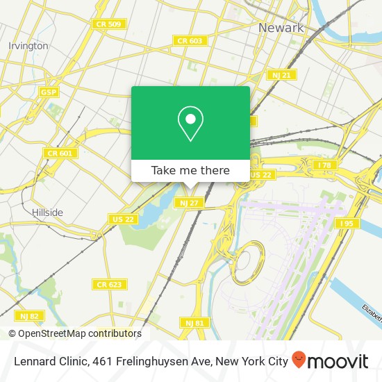 Lennard Clinic, 461 Frelinghuysen Ave map