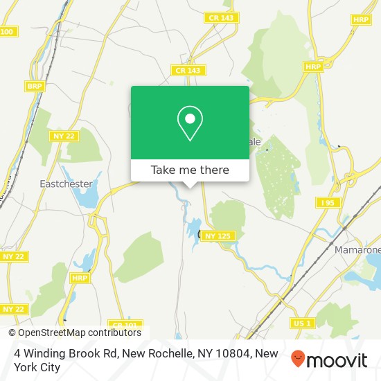 Mapa de 4 Winding Brook Rd, New Rochelle, NY 10804