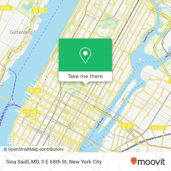 Sina Saidi, MD, 3 E 68th St map