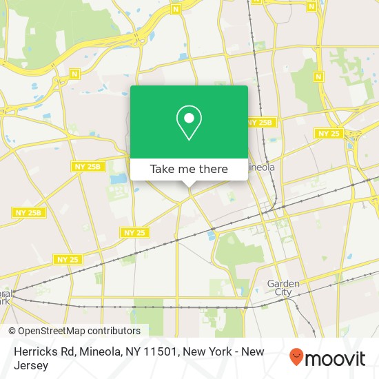 Herricks Rd, Mineola, NY 11501 map