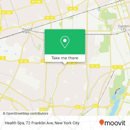 Mapa de Health Spa, 72 Franklin Ave