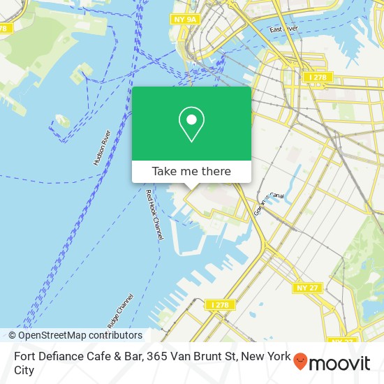 Mapa de Fort Defiance Cafe & Bar, 365 Van Brunt St