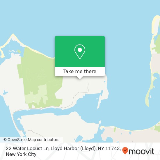 Mapa de 22 Water Locust Ln, Lloyd Harbor (Lloyd), NY 11743