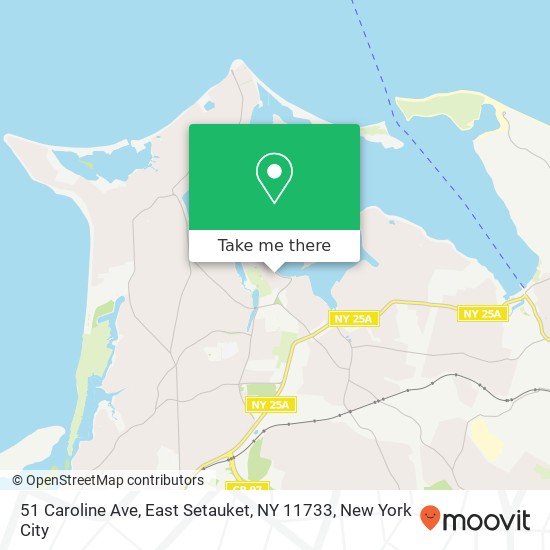Mapa de 51 Caroline Ave, East Setauket, NY 11733