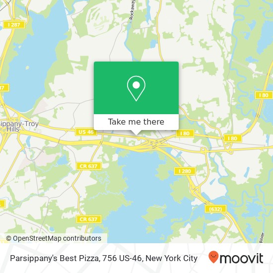 Parsippany's Best Pizza, 756 US-46 map