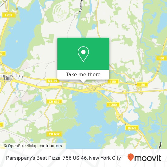 Mapa de Parsippany's Best Pizza, 756 US-46