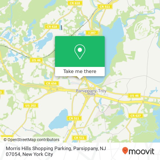 Morris Hills Shopping Parking, Parsippany, NJ 07054 map