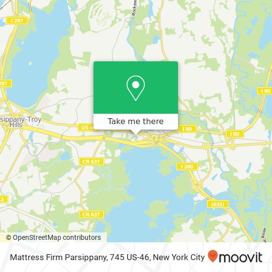 Mattress Firm Parsippany, 745 US-46 map