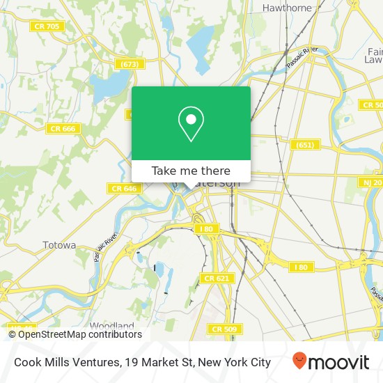 Mapa de Cook Mills Ventures, 19 Market St