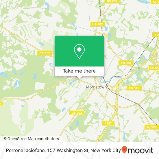 Mapa de Perrone Iaciofano, 157 Washington St