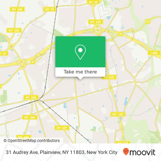 Mapa de 31 Audrey Ave, Plainview, NY 11803