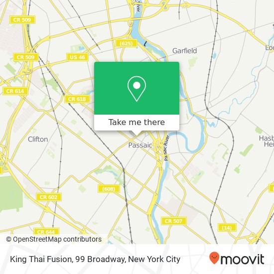 King Thai Fusion, 99 Broadway map